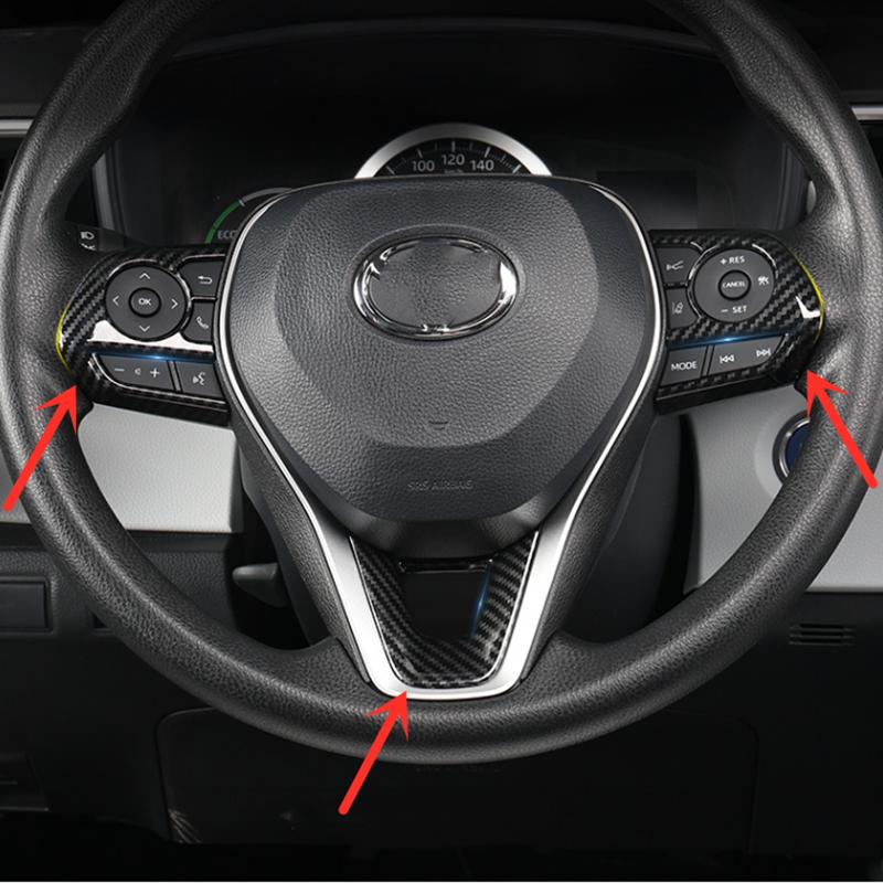Внутренняя отделка руля из углеродного волокна, 3 шт. Для Toyota RAV4 -