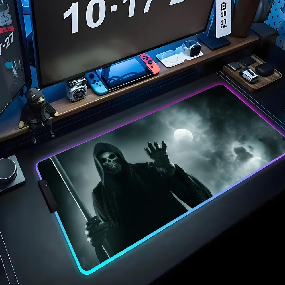 Коврик для мыши RGB Игровой коврик для мыши Большой светодиодный коврик Настольный коврик для ПК Светящийся коврик для мыши Большие коврики для клавиатуры Настольный ковер С