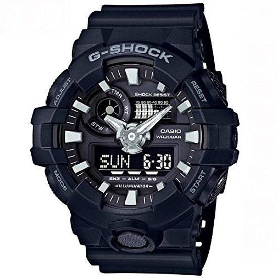 Полиция Силы самообороны G-SHOCK 20 АТМ Водонепроницаемые Ана-Диджи Пластиковый ремешок Часы Мужские (ГА-700-1А ГА-700-1Б ГА-700-4А) (ГА-700-1Б (Черный Б))