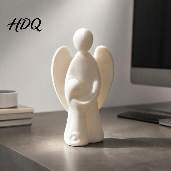Минималистичные настольные украшения для учебы 3D-печатная фигурка ангела абстрактная с детской статуей скульптура значимые подарки на День матери Современные