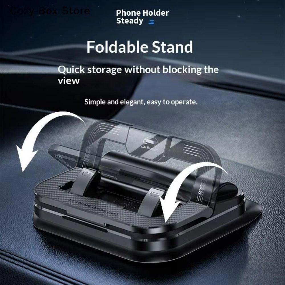 PC+ABS Silicone Vehicle Mobile Phone Holder 360 Degree Rotatable Dashboard Mount Vehicle Interior
