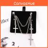 Punk Cross Drop Earrings With Alloy Metal For Womens Fashion Accessories