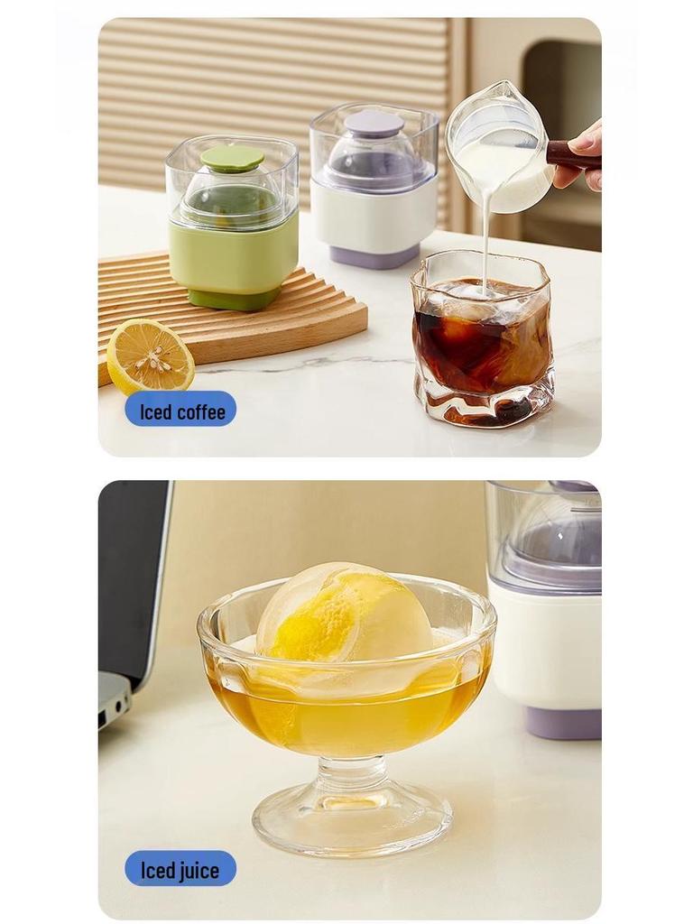 Большая силиконовая форма для ледяных шаров для виски - Пищевая, для домашнего использования, круглая форма для кубиков льда