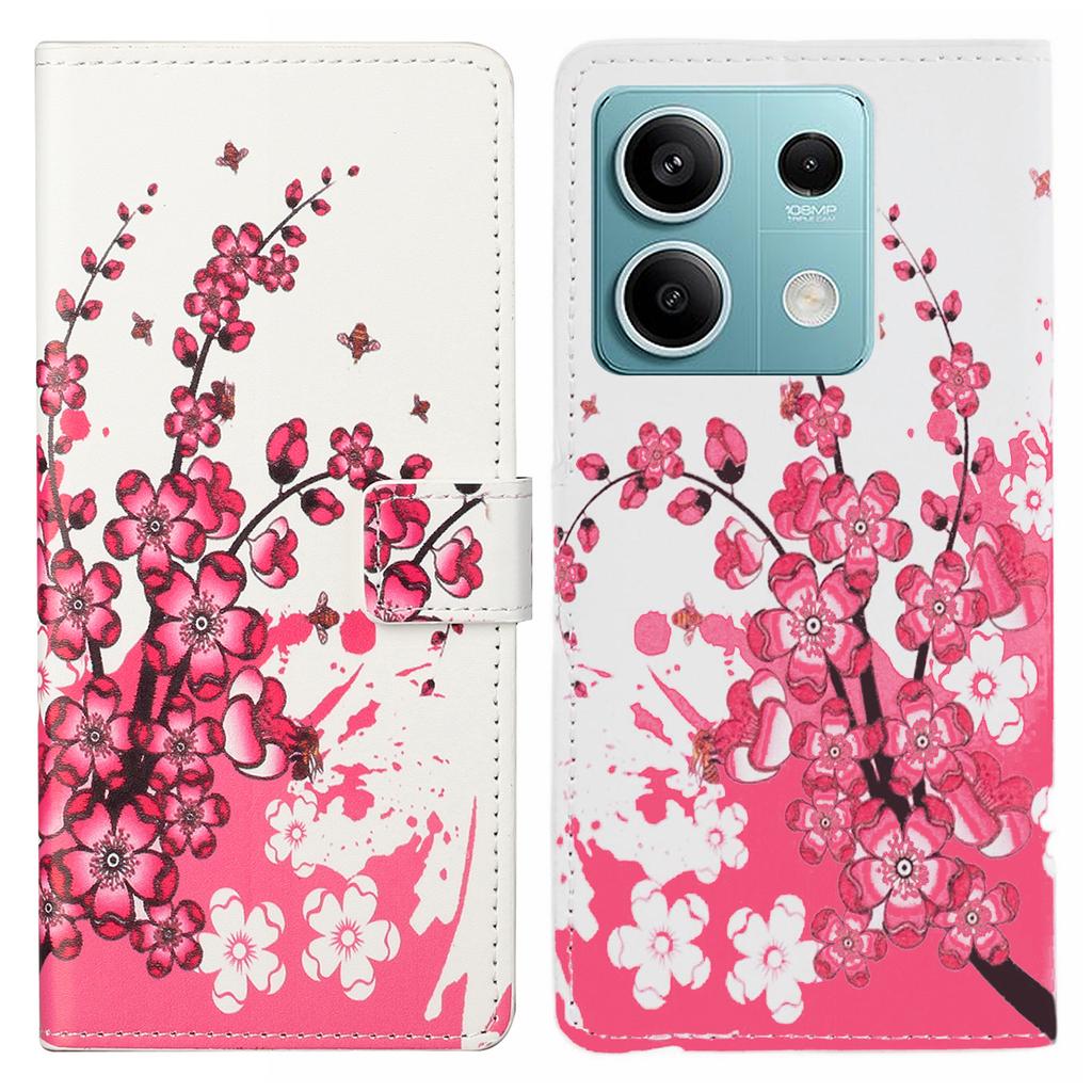 For Xiaomi Redmi Note 13 Pro 5G/Poco X6 5G Case Pattern Printing Folio PU Leather Phone Cover