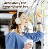 HAYLOU S35 ANC Wireless Headphones Over-ear 42dB ANC Headphone Bluetooth 5.2 40mm Dynamic Driver 60-hour Battery Life Earphones