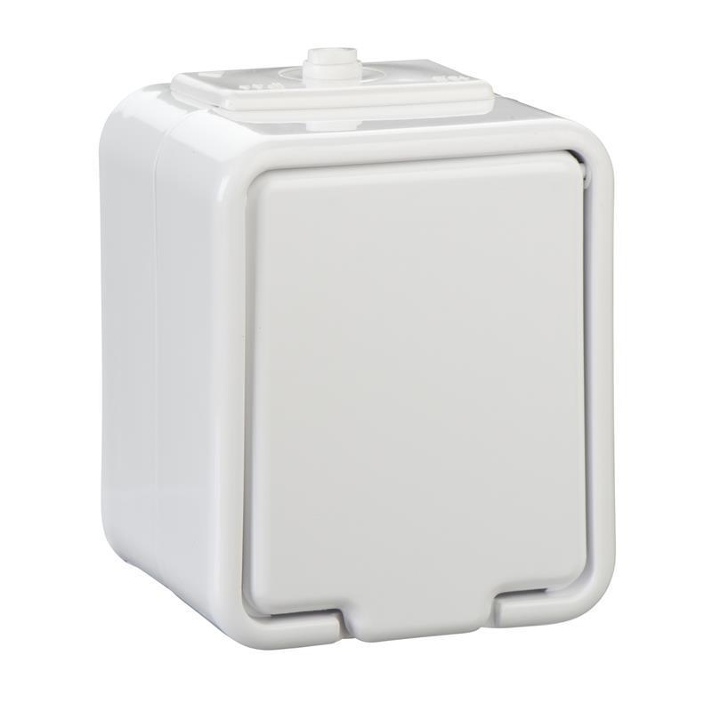 Schneider Cedar white - single socket IP44 Nt-130H