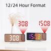 12/24-часовые светодиодные цифровые зеркальные часы с отображением даты/температуры, проектор, потолочные часы для спальни