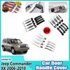 Для Jeep Commander XK Аксессуары 2006 2007 2008 2009 2010 Накладки на ручки дверей автомобиля Защита от царапин Роскошные наклейки на автомобиль Инструменты
