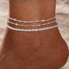 Stylish Waterproof Layered Ankle Bracelets 2/3Pcs for Women Ideal for Beach and Weekend Getaways