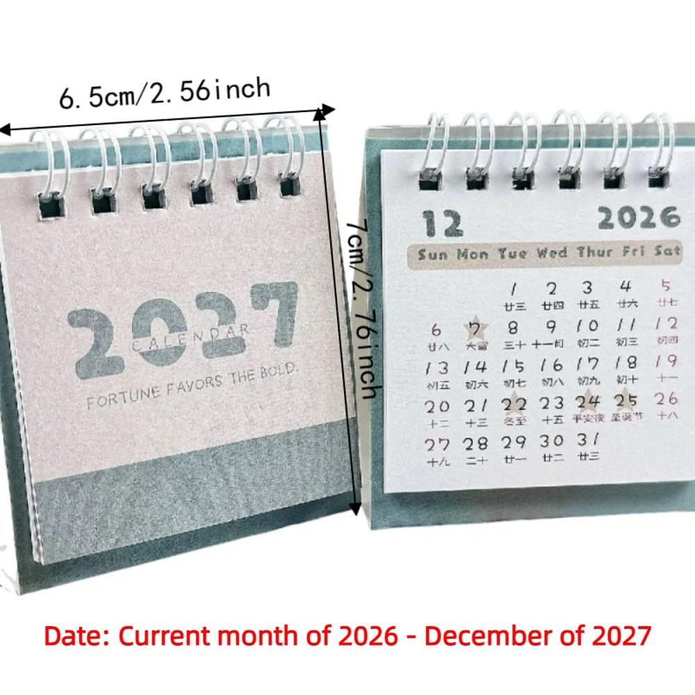 Thick Paper Office Desktop Calendar Creative Standing Flip Calendar Checklist Planner Gifts