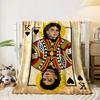 A King of Spades card design with vibrant, symmetrical patterns. for all seasons blanket lunch break throw gift