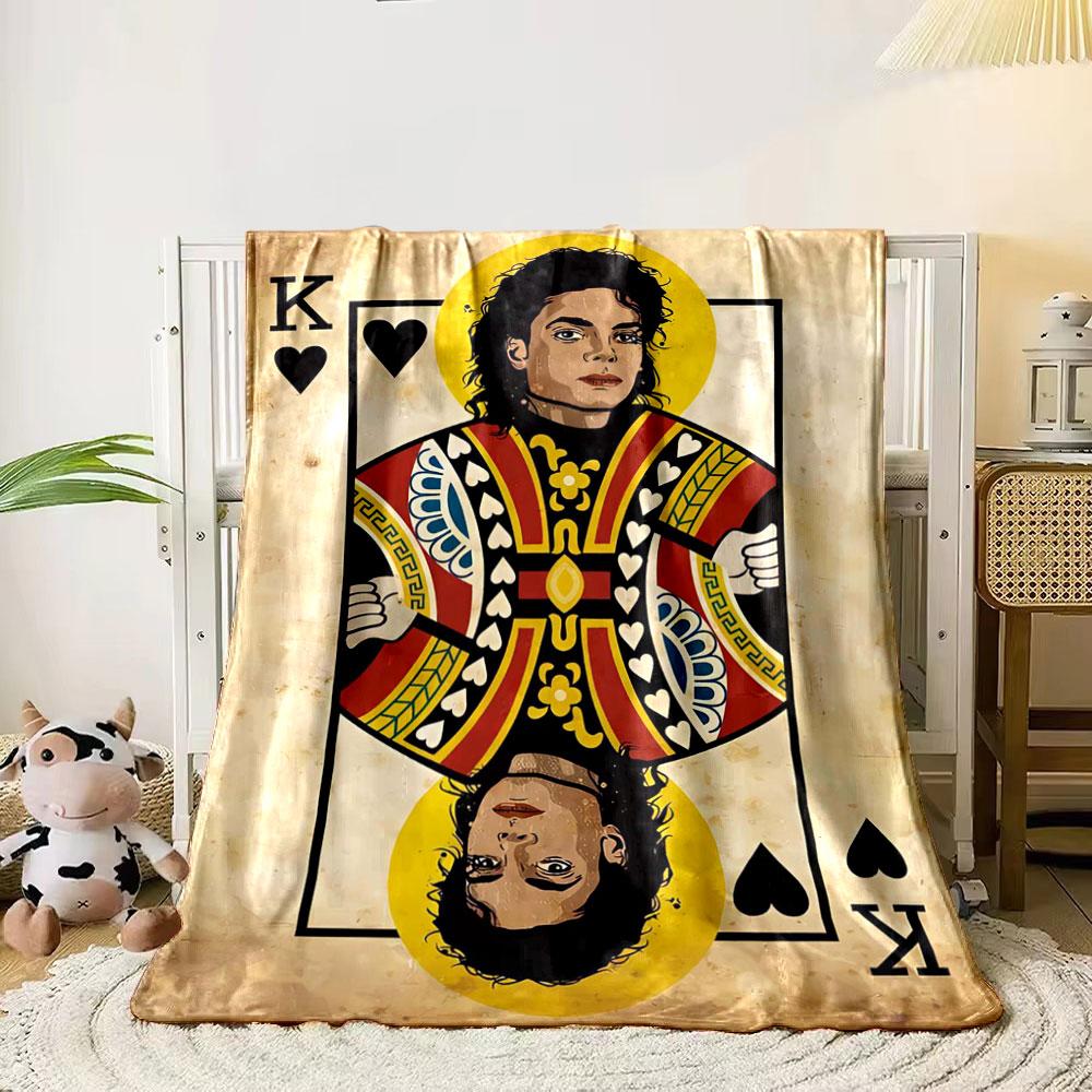 A King of Spades card design with vibrant, symmetrical patterns. for all seasons blanket lunch break throw gift