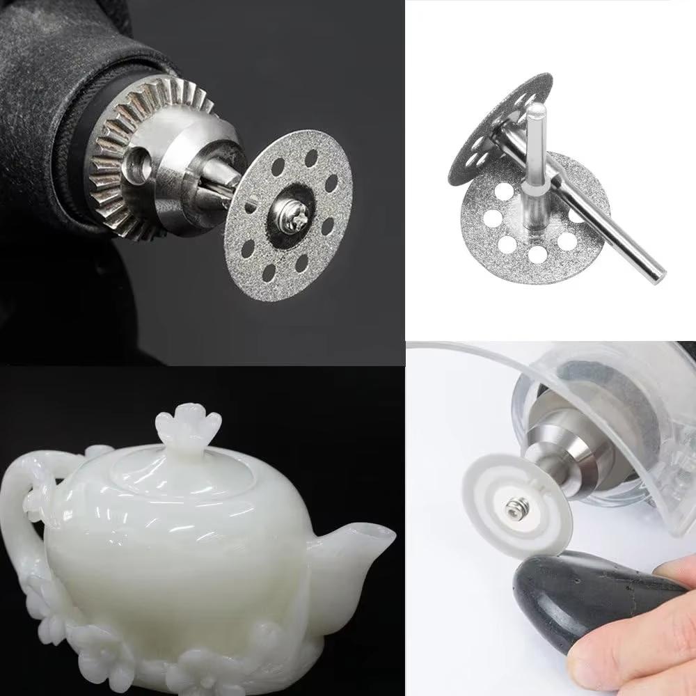 12 шт. 22 мм Алмазный отрезной диск 3 мм Шлифовальный круг Оправка для резки металла Вращающийся инструмент Электрическая шлифовальная машина Запчасти