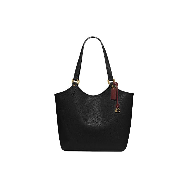 COACH Day Leather Combo Bag, Tote Bag, Shopping Bag, Shoulder Bag Large Womens Black