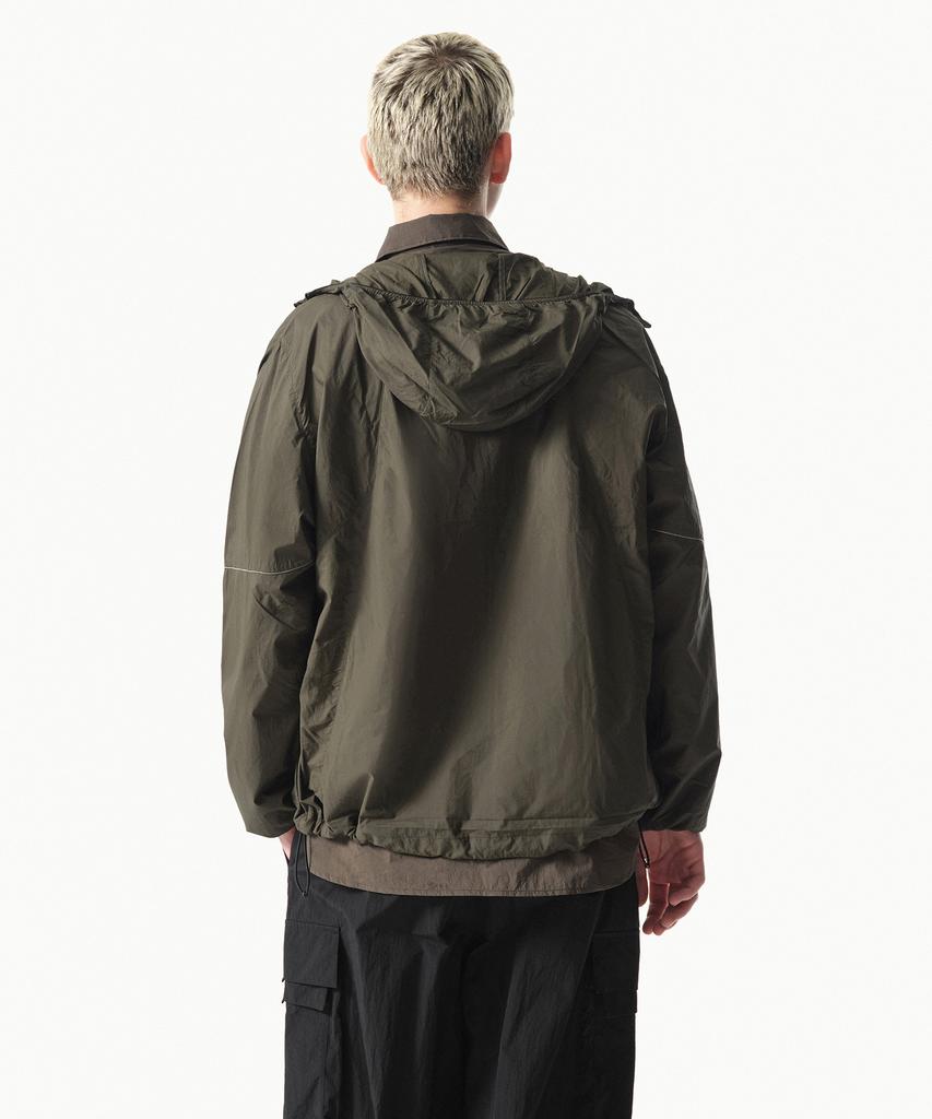 Musinsa Standard [City Leisure] Lightweight Stitch Windbreaker Jacket [Olive Green]