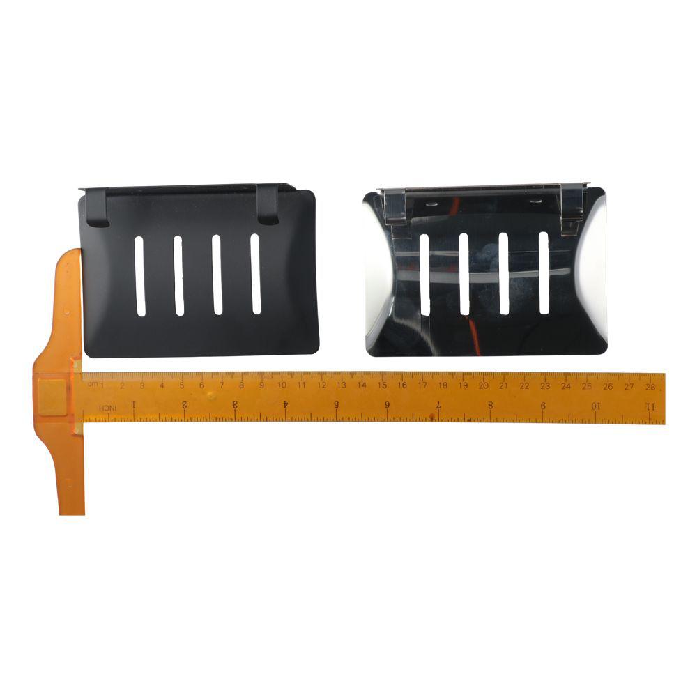 Silver/Black Bathroom Soap Holder Stainless Steel Stainless Steel Soap Dish  Kitchen