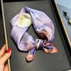 Brand 100% Silk Scarf Women Neck Hair Foulard Square Headband Scarves Bandana Fashion Hijab Print Poncho Scarves Pashmina