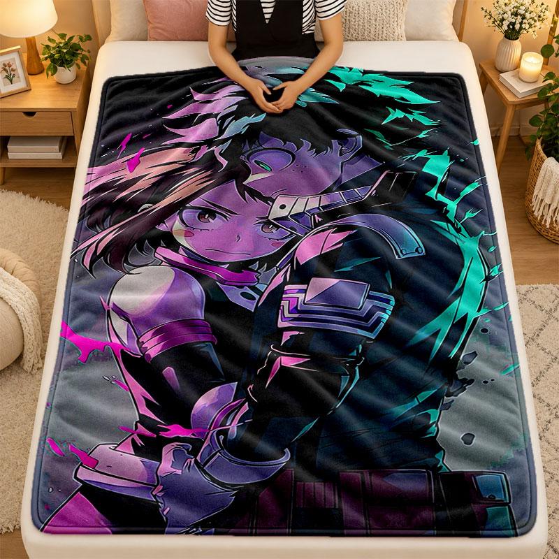 Flannel BlanketMy Hero Academia Warm Soft Throw Blanket for Indoor Sofa Bed Living Room Use