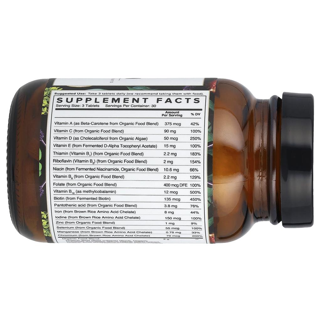 Organic Multivitamin, 90 Tablets