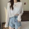 Women's Long-Sleeve Ice Silk Sun Protection T-Shirt - Korean Style, Summer, Loose Fit, Airy and Versatile