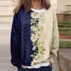 Women's Casual Fashion  Vintage Printed Long Sleeve O-Neck Sweatshirt Layer Pullover Top