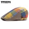 Spring Summer Berets Hats For Women Men Multicolor Plaid Herringbone Caps Duckbill Newsboy Cap Thin Cabbie Ivy Flat Hat