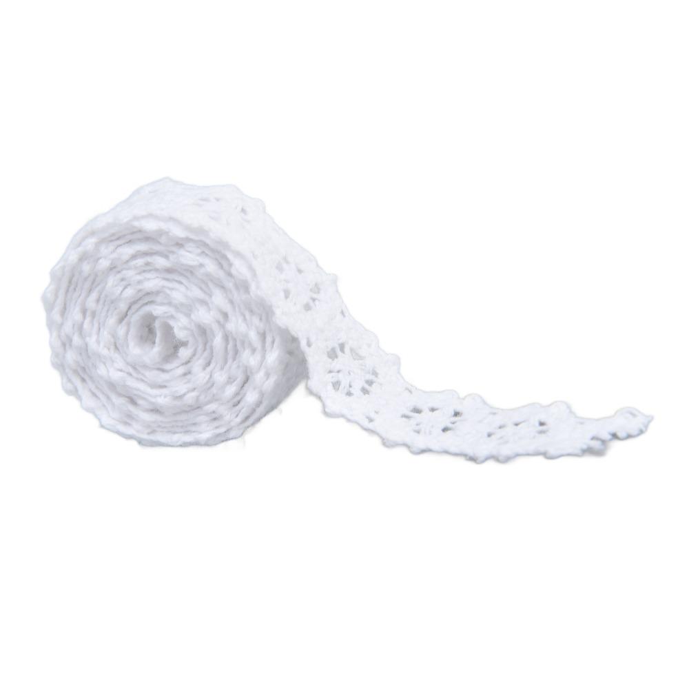 1PCS Wavy Edge Lace Ribbon Embroidery Pattern Eyelet Lace Cotton Lace Trim Sewing Projects