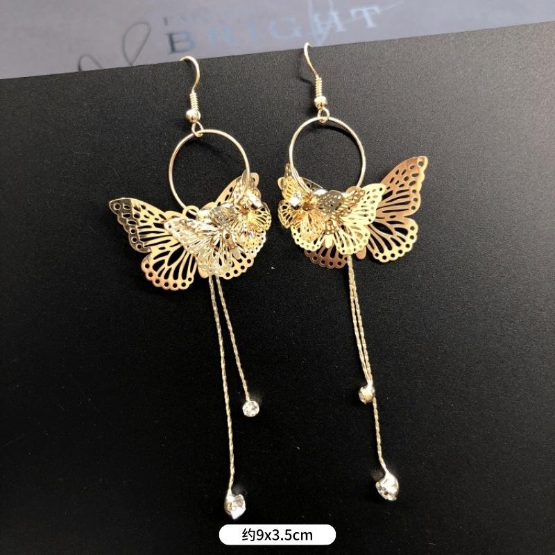 Модные преувеличенные нишевые темпераментные серьги с бахромой, ретро, личностные, универсальные серьги с пайетками, женские длинные украшения для ушей