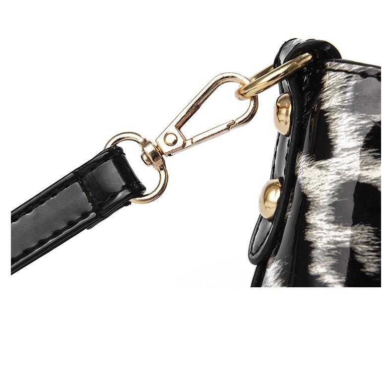 Яркая кожаная леопардовая сумка, роскошная и модная сумка через плечо большой емкости. Модная ручная большая сумка на одно плечо. Сумка через плечо.