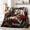 Dark Style Unicorn Customize Your Name Blanket Used For Chair Office Sofa Bed Camping Soft And Warm Giving Friends And Relatives Birthday Graduation