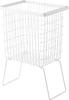 Yamazaki Jitsugyo Folding Laundry Basket with White W41 X D30 X Legs Are Tower Laundry Basket Reduces Lower Back Burden 1462 (Yamazaki) Legs, H41.5cm