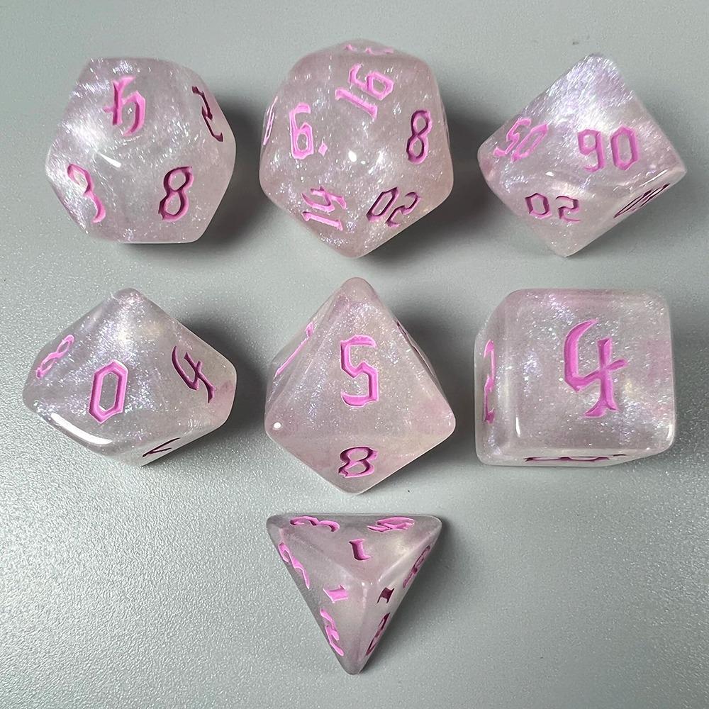 7 шт./набор 7-гранные многогранные кубики акриловые игровые кубики новые кубики DND для TRPG DND