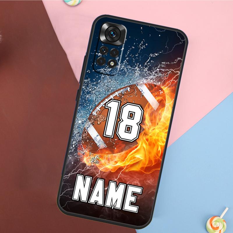ПЕРСОНАЛИЗИРОВАННЫЙ НОМЕР Хоккейный БАСКЕТБОЛЬНЫЙ Чехол Для Xiaomi Redmi Note 11 Pro 11S 8 9 12 10 Pro 10S 9S Redmi 10 12C 9C 10C Задняя Крышка