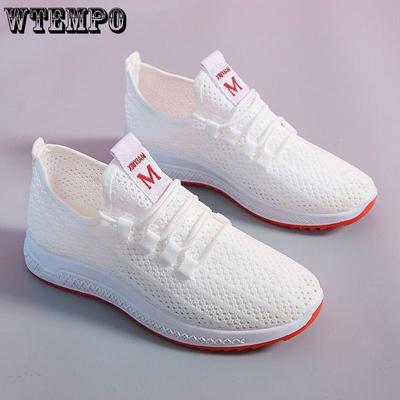 Женские кроссовки для бега, легкие повседневные сетчатые туфли, мягкие однобортные туфли