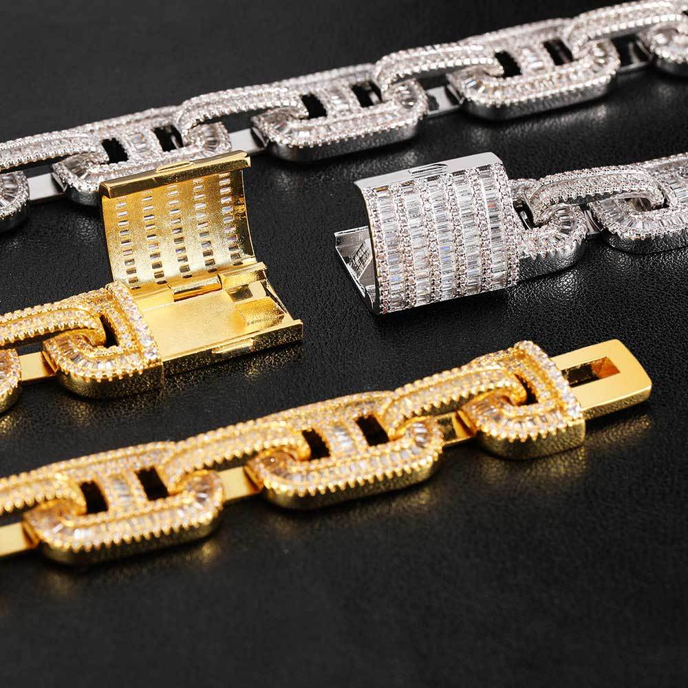 Европейский хип-хоп циркон орнамент полный бриллиант свинья нос кубинский браслет хип-хоп