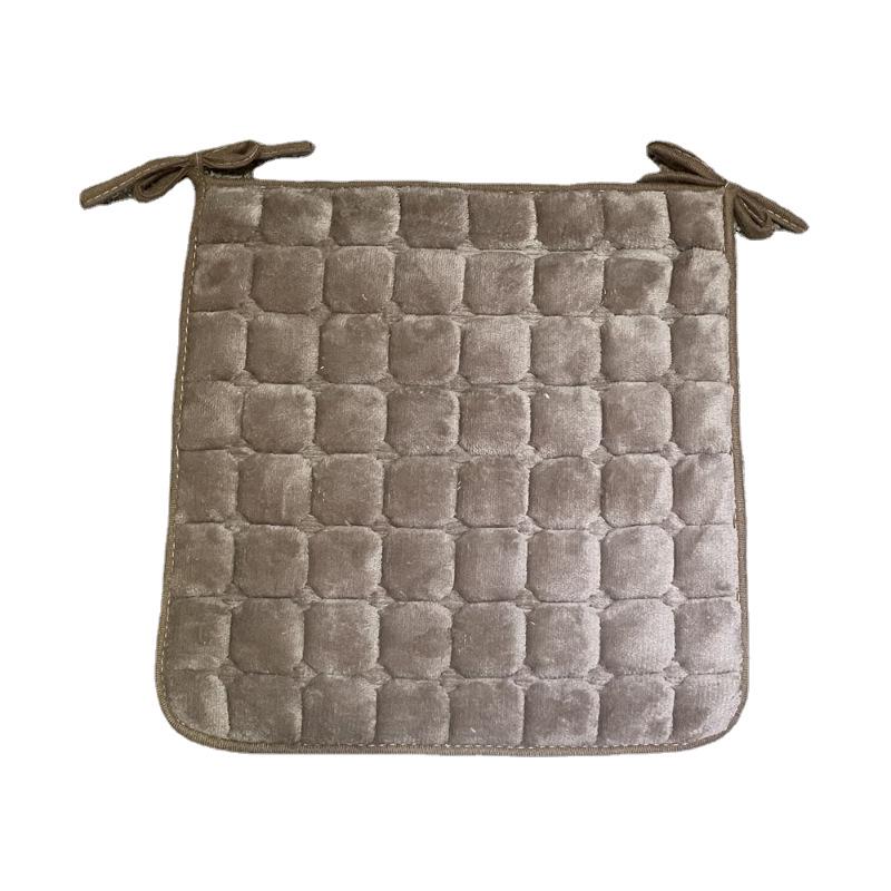 Оформление: Плюшевая подушка на обеденный стул с завязками для осени/зимы