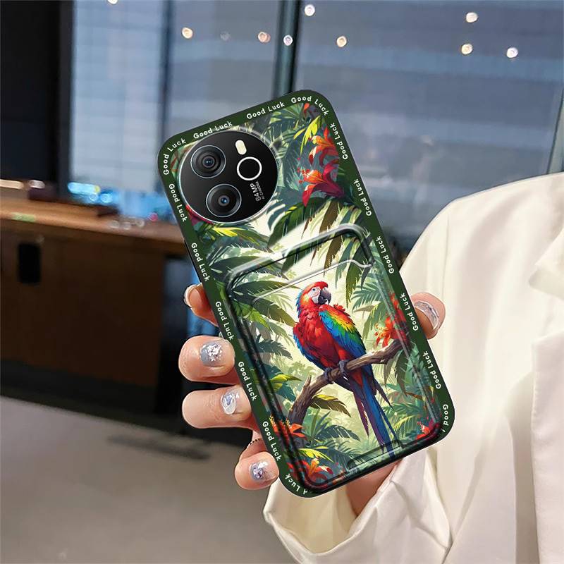 TPU Full Wrap Phone Case For Blackview Shark8/Oscal Tiger12 Card Slot Cartoon Silicone Cover Soft Case Anti-knock Cute