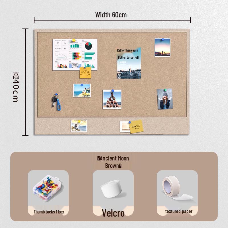 Creative Felt Cork Board Wall Sticker - Punch-Free Decorative Photo Wall Atmosphere Panel