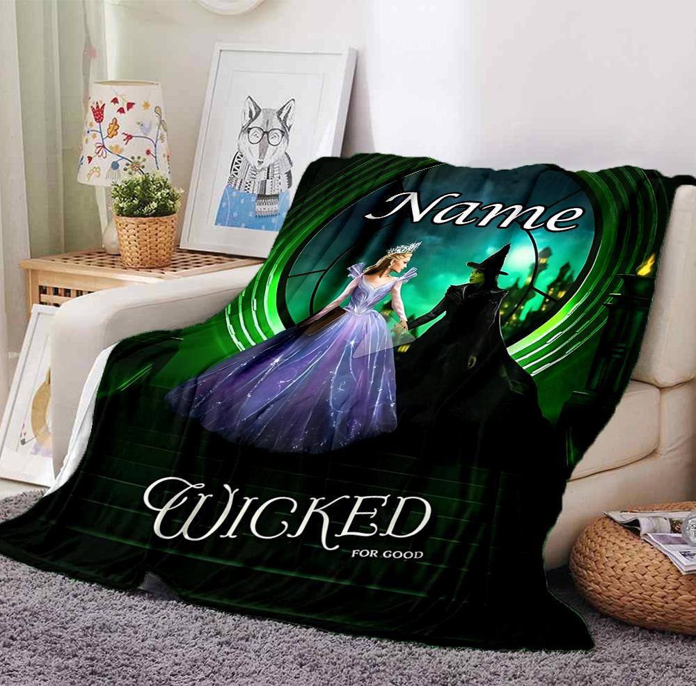Custom Name Light Shadow Flannel Blanket Throw Blanket Soft Warm Sofa Bed Decor Unique Gift
