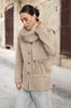 Women's Fashionable Stylish Cardigan Mink Wide Fit Soft Textured Scarf Wide Fit Coat Look Knitwear Cardigan