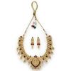 Traditional Gold Plated Copper Temple Collar Bone Necklace Set And Earring | Jewellery Set For Women