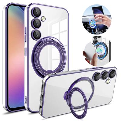 Прозрачное кольцо с мягким покрытием для чехла для телефона Magsafe для Samsung Galaxy S23 S22 Ultra Plus S20 FE A04S A14 A24 A34 A54 A13 A32 A52 A12 4G 5G, силиконовый чехол