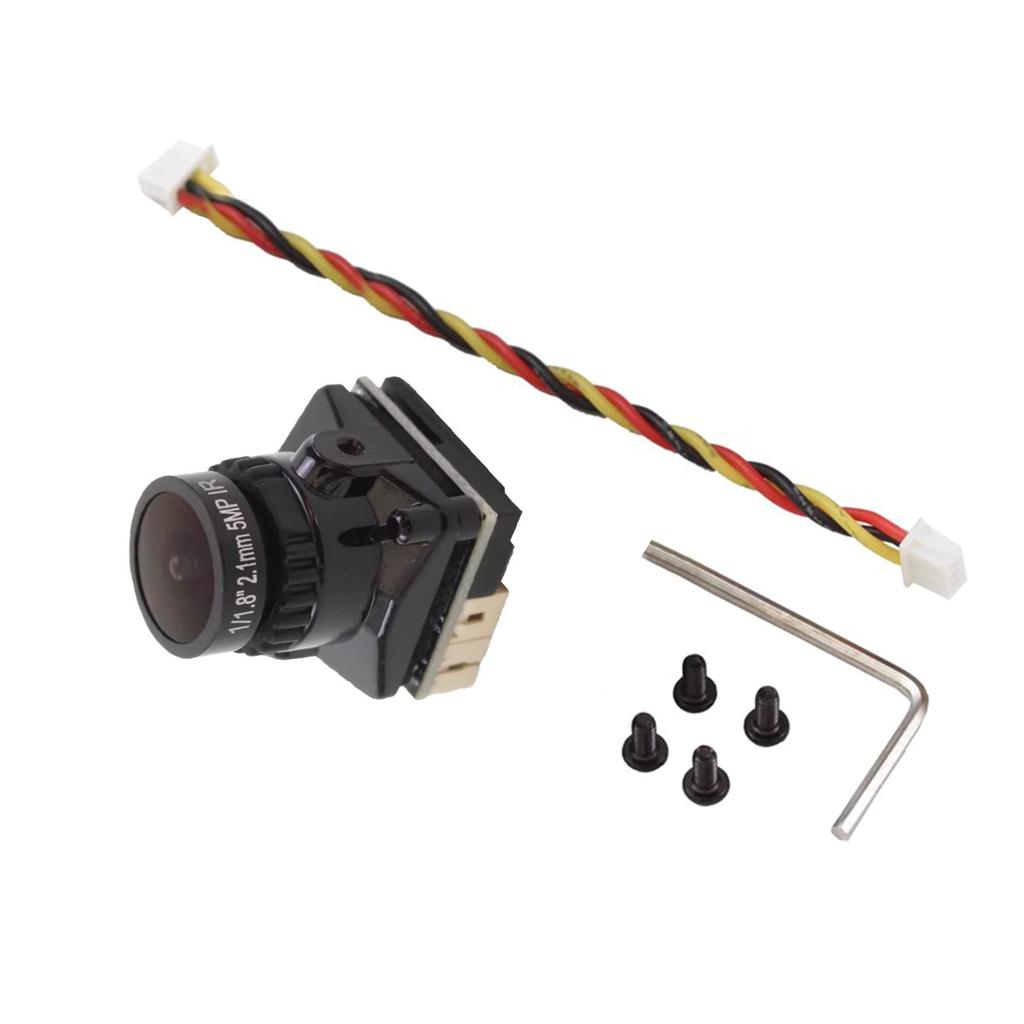 Micro 1800TVL Camera 2.1mm Lens High Resolution and Multi Format Support PAL/NTSC Switchable for FPV Drones Flying