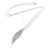 [L7237] - White 'Sissi' Silver Necklace