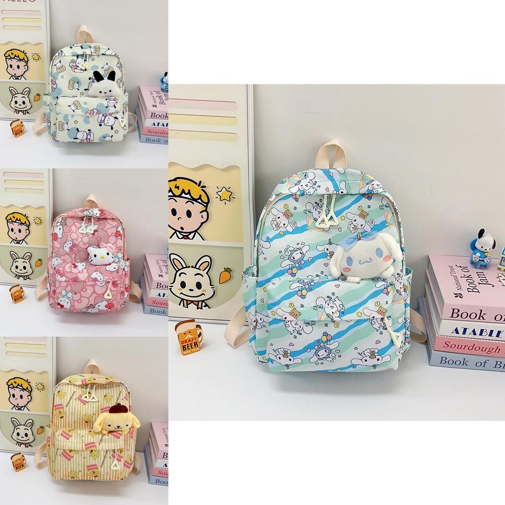 Adorable Cartoon Nylon Children's Backpack With Breathable Lightweight Design For School