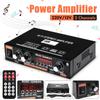 AC 220V 90W 2CH HIFI Audio Stereo Amplifier LCD Display Bluetooth FM Radio Car Home Remote Control Home Theater Amplifiers DC12V