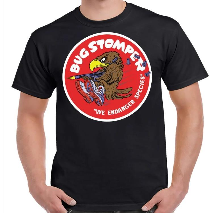 Aliens Bug Stomper We Endanger Species Red Logo T-shirt Print Pure Cotton Vintage Top Summer Fashion Brand