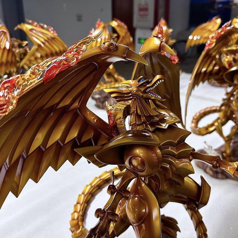 Yu-Gi-Oh Аниме Монстры Дуэлей Настольное Украшение Статуэтка Крылатый Дракон Три Иллюзорных Бога Коллекционная Фигурка Они Модель Подарок Подвижная Артикулированная Масштаб