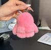 Милая Плюшевая Зайка Брелок Модный Мягкий Пушистый Подвеска на Рюкзак Домашняя Автомобильная Декорация Подарок Игрушка Брелоки Зайчики из Натурального Меха Норки