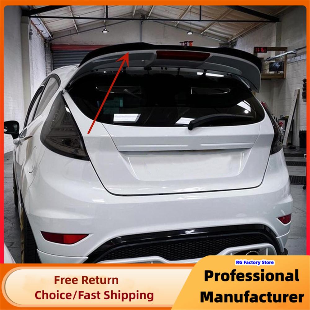 Для Ford Fiesta ST Line MK6 MK6.5 2008-2017 Задний спойлер на крышу, заднее крыло, фиксированный ветровой фильтр, верхняя часть багажника, разделитель, губа